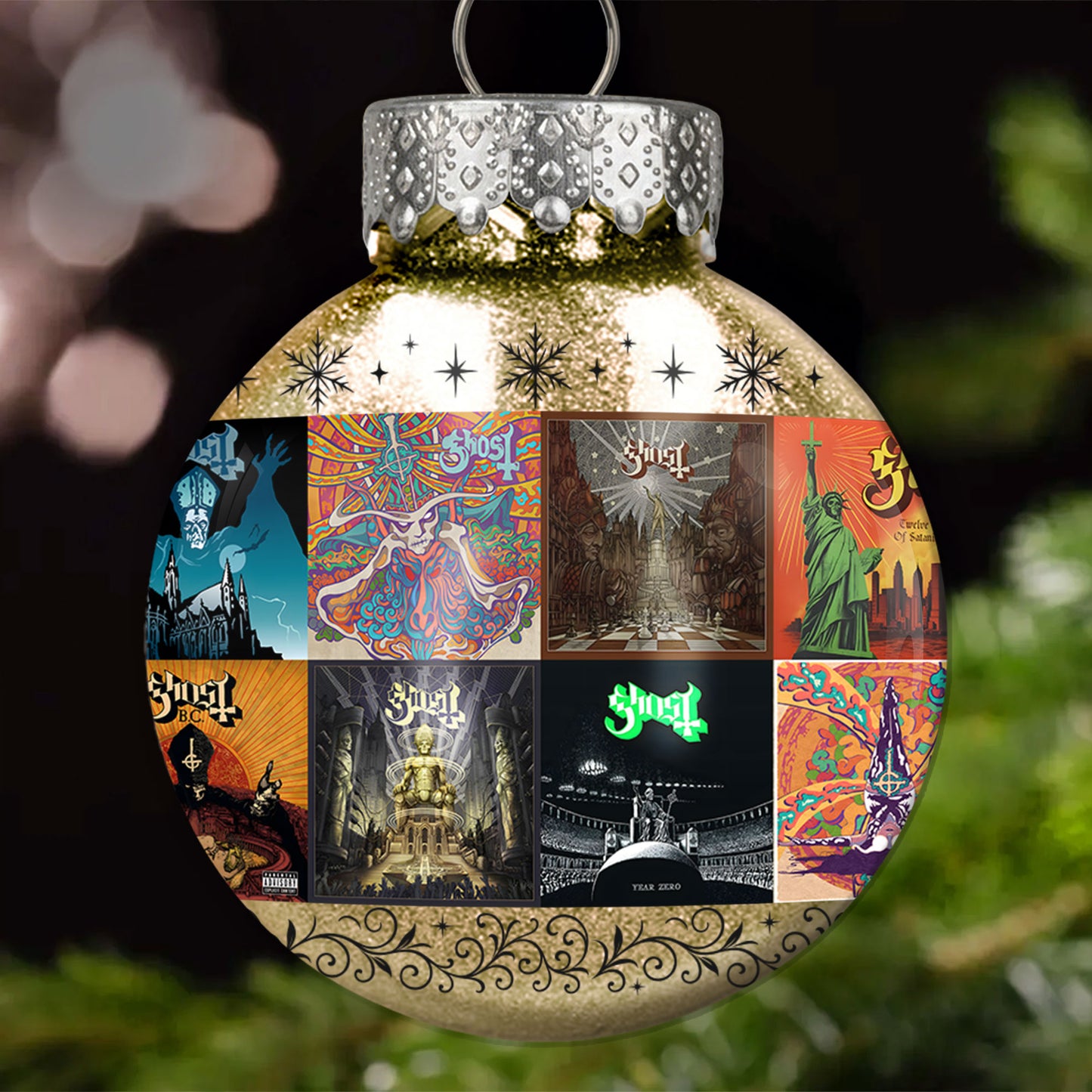 Ghost Ball Ornament – Theatrical Metal Spirit