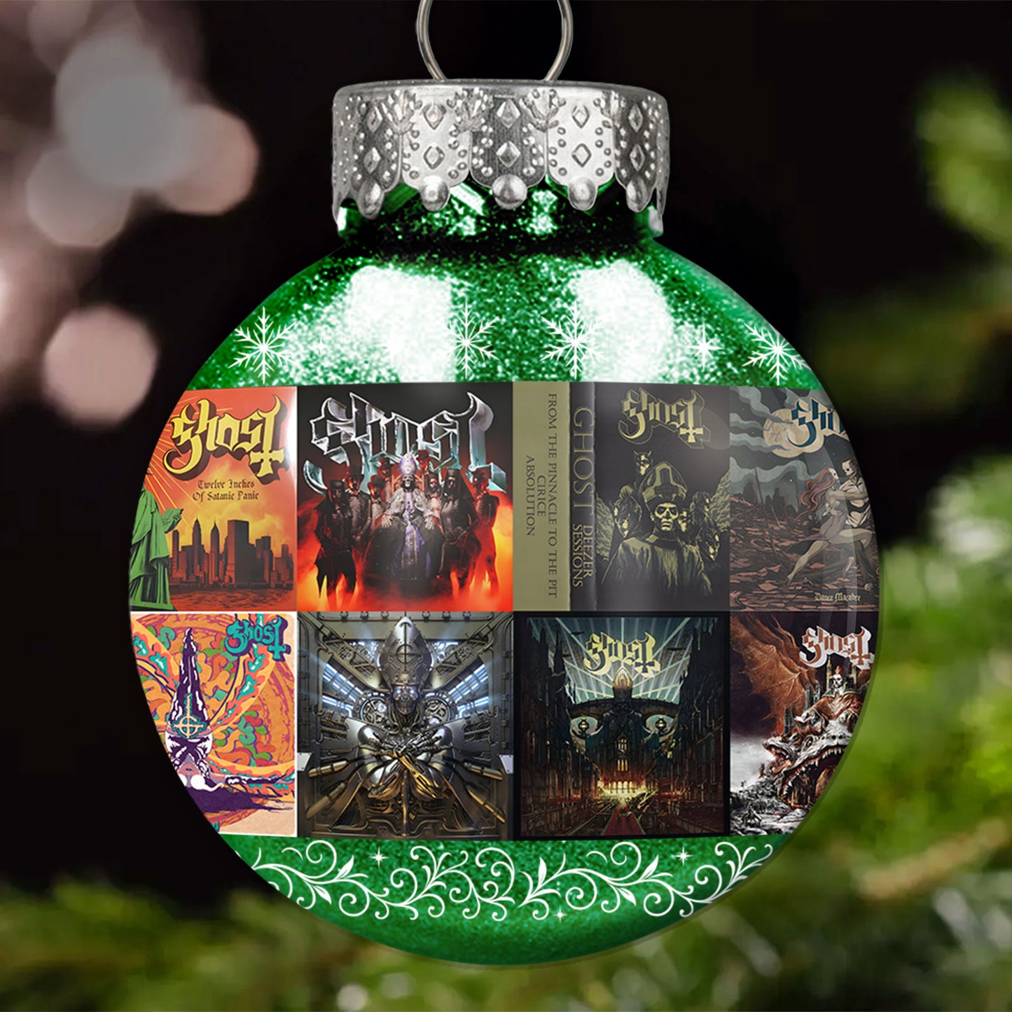 Ghost Ball Ornament – Theatrical Metal Spirit