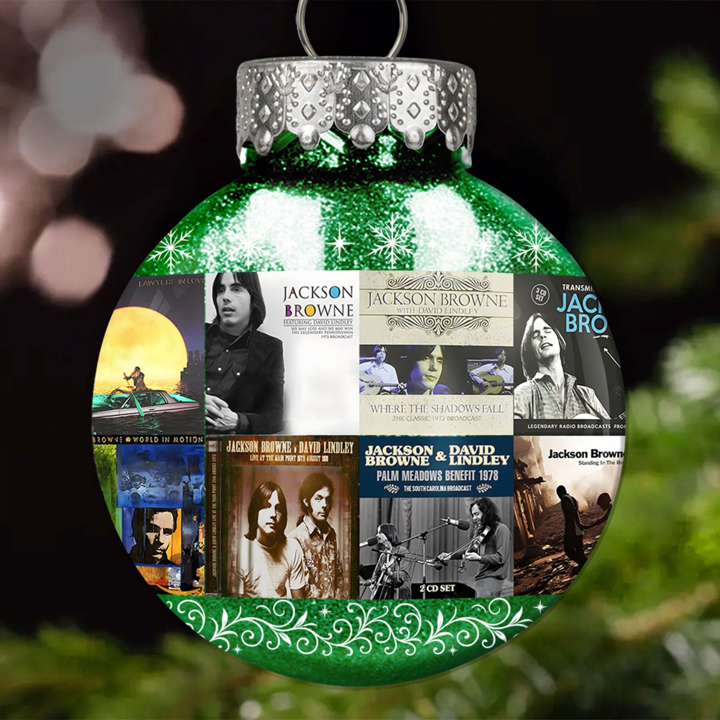 Jackson Browne Ball Ornament – Folk Rock Reflections