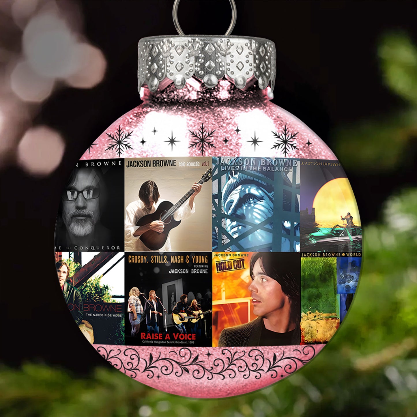 Jackson Browne Ball Ornament – Folk Rock Reflections