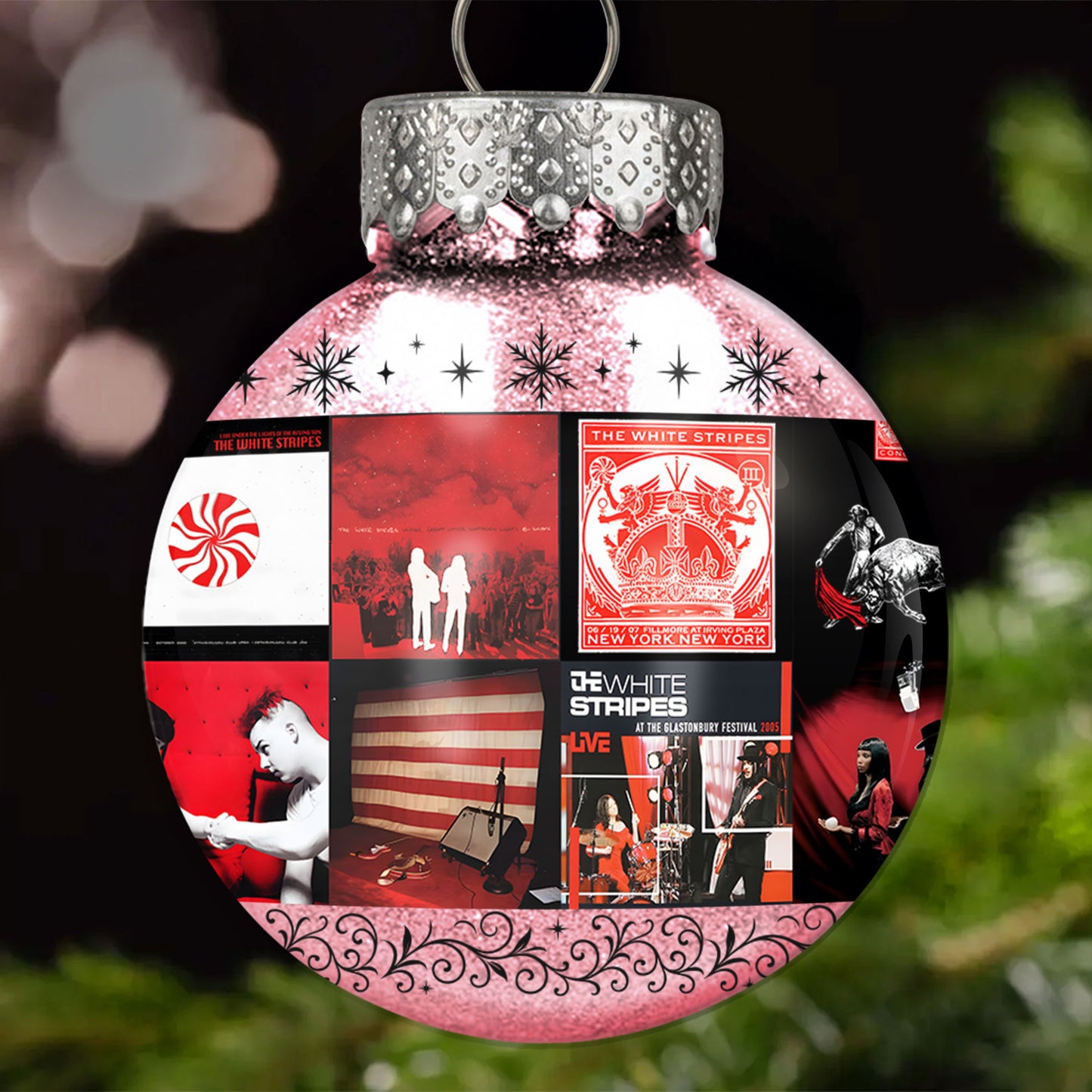 The White Stripes Ball Ornament – Bold Rock Energy for the Holidays