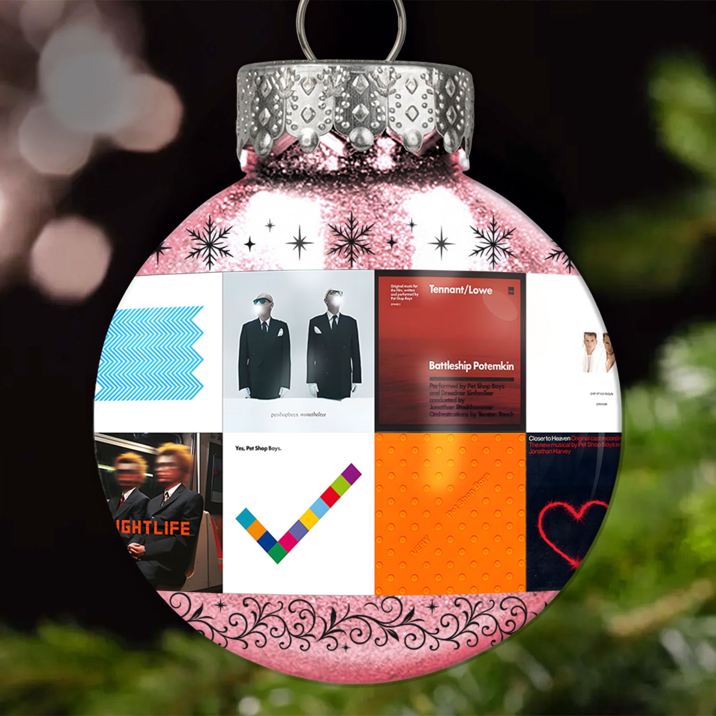 Pet Shop Boys Ball Ornament – A Stylish Christmas Gift for Music Lovers