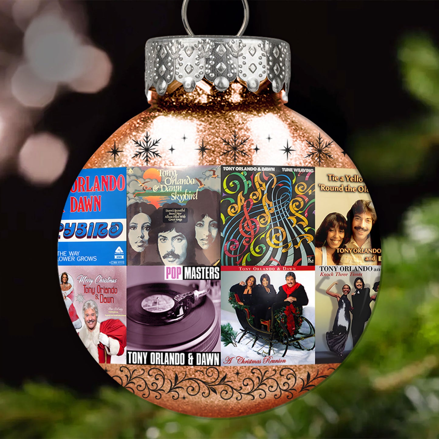 Tony Orlando & Dawn Ball Ornament – A Heartwarming Holiday Gift for Music Lovers