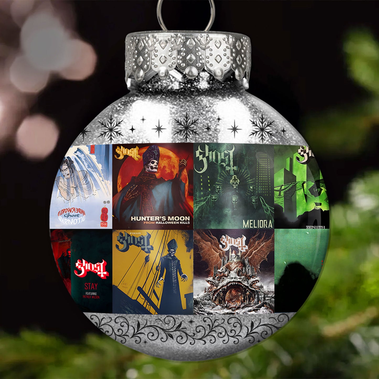 Ghost Ball Ornament – Theatrical Metal Spirit