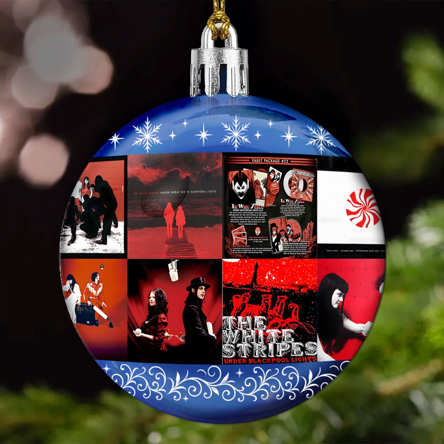 The White Stripes Ball Ornament – Bold Rock Energy for the Holidays