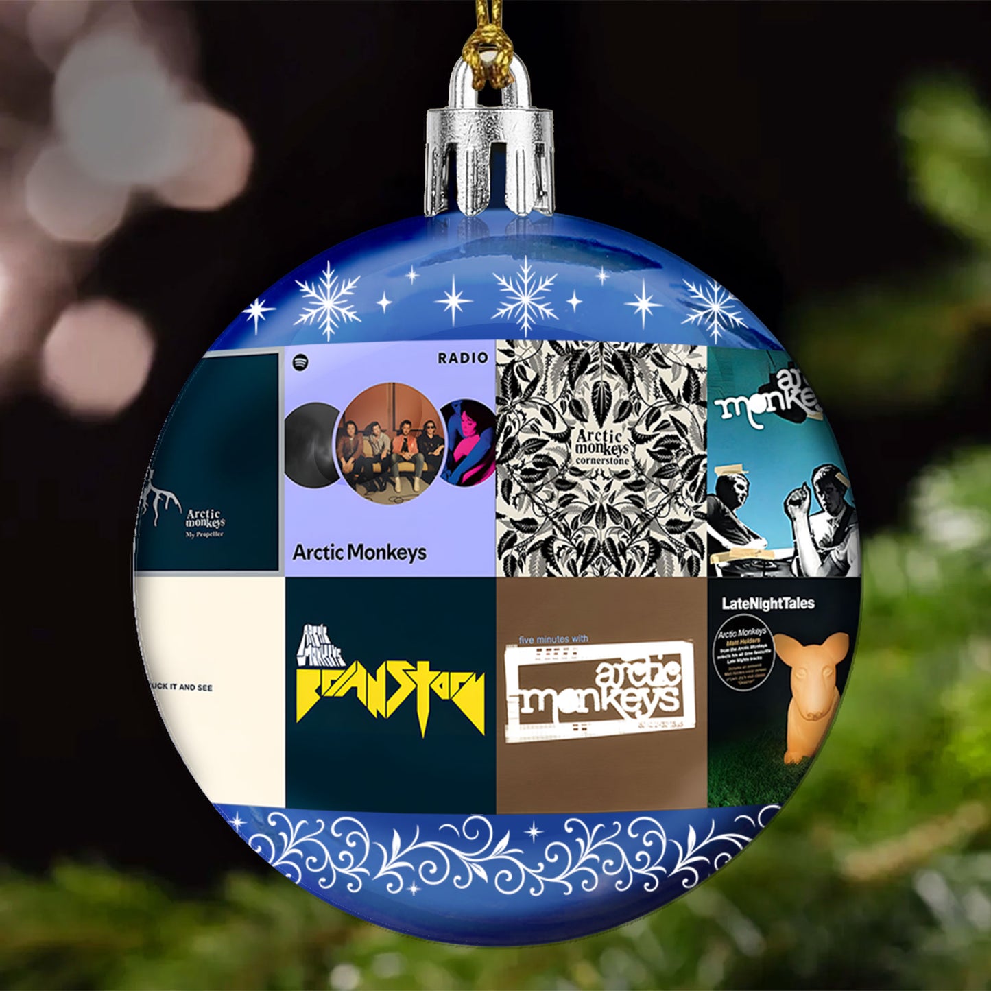 Arctic Monkeys Ball Ornament – Indie Rock Vibes