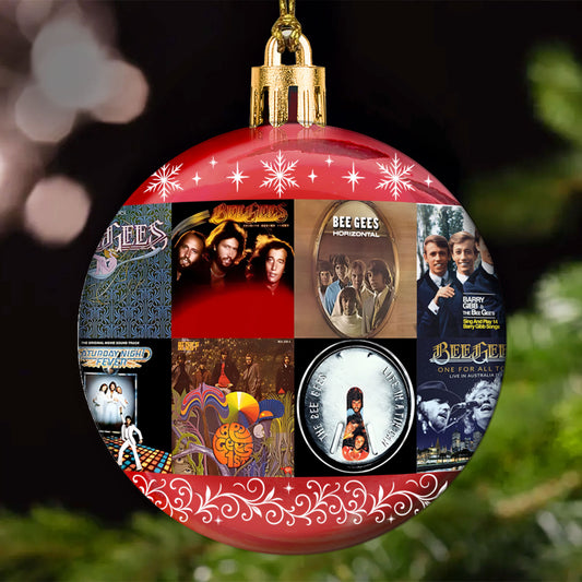 Bee Gees Ball Ornament – Glitter Blue Tribute to Disco Legends
