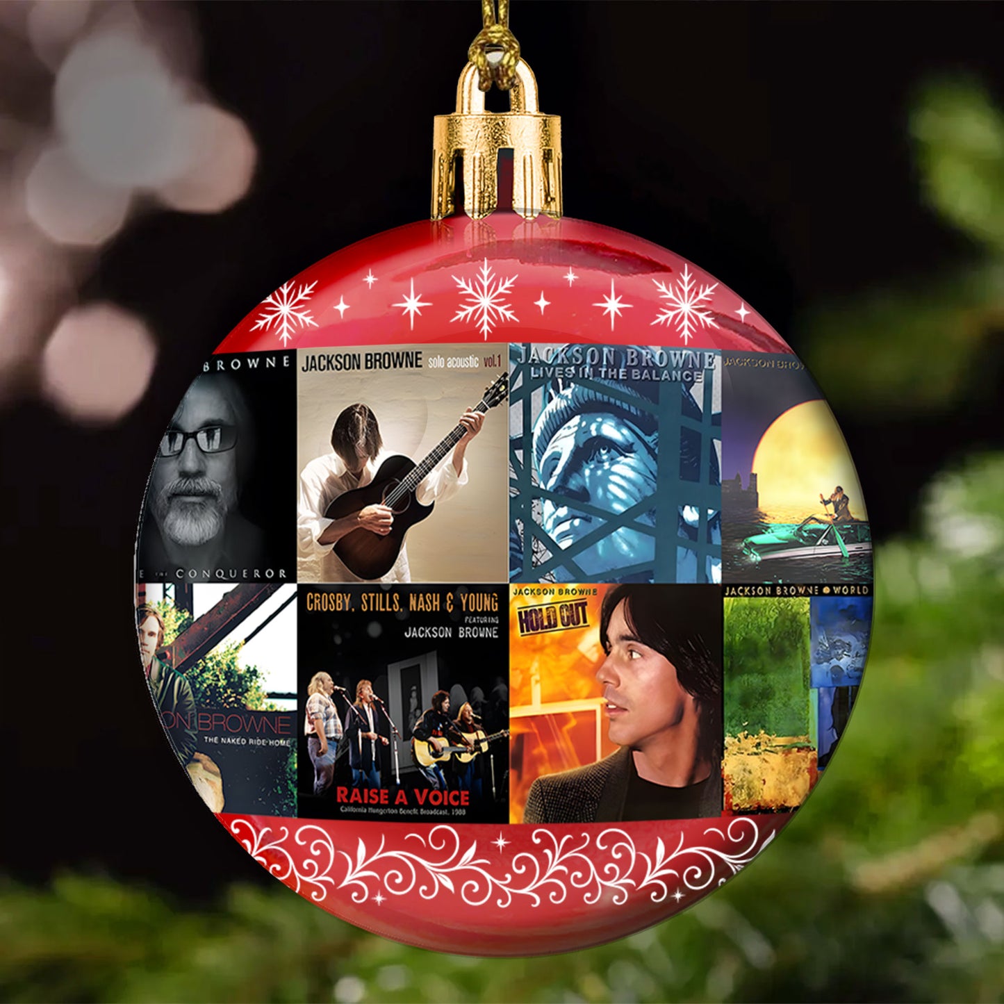 Jackson Browne Ball Ornament – Folk Rock Reflections