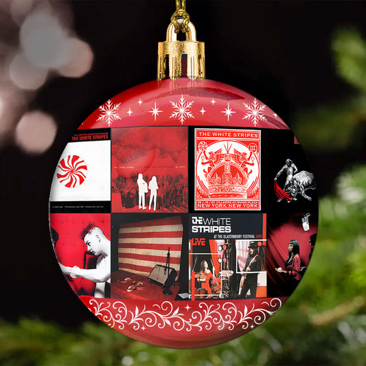 The White Stripes Ball Ornament – Bold Rock Energy for the Holidays
