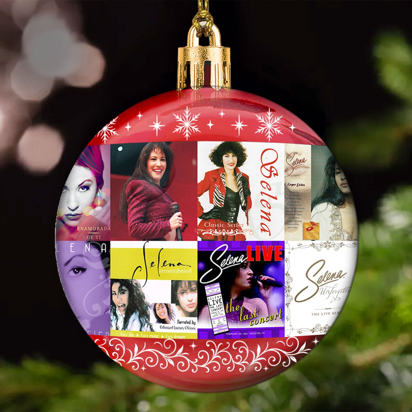 Selena Ball Ornament – The Queen of Tejano Shines Bright This Christmas