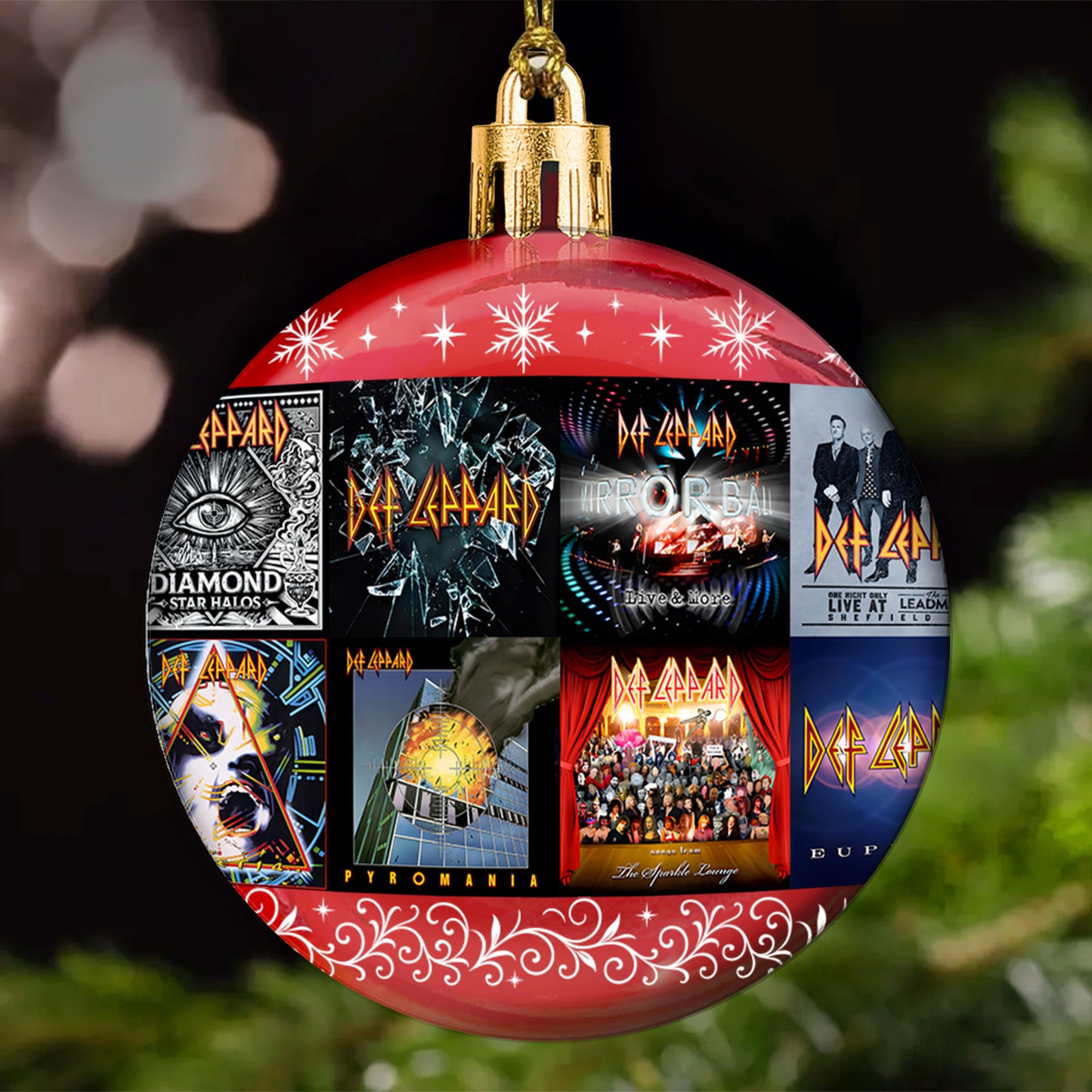 Def Leppard Ball Ornament – Rock ’n’ Roll Glory
