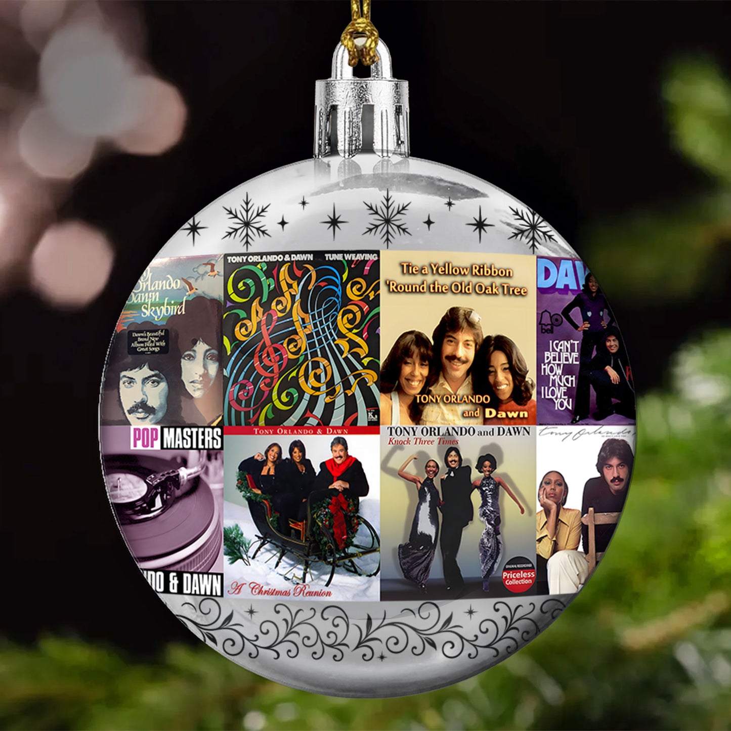 Tony Orlando & Dawn Ball Ornament – A Heartwarming Holiday Gift for Music Lovers