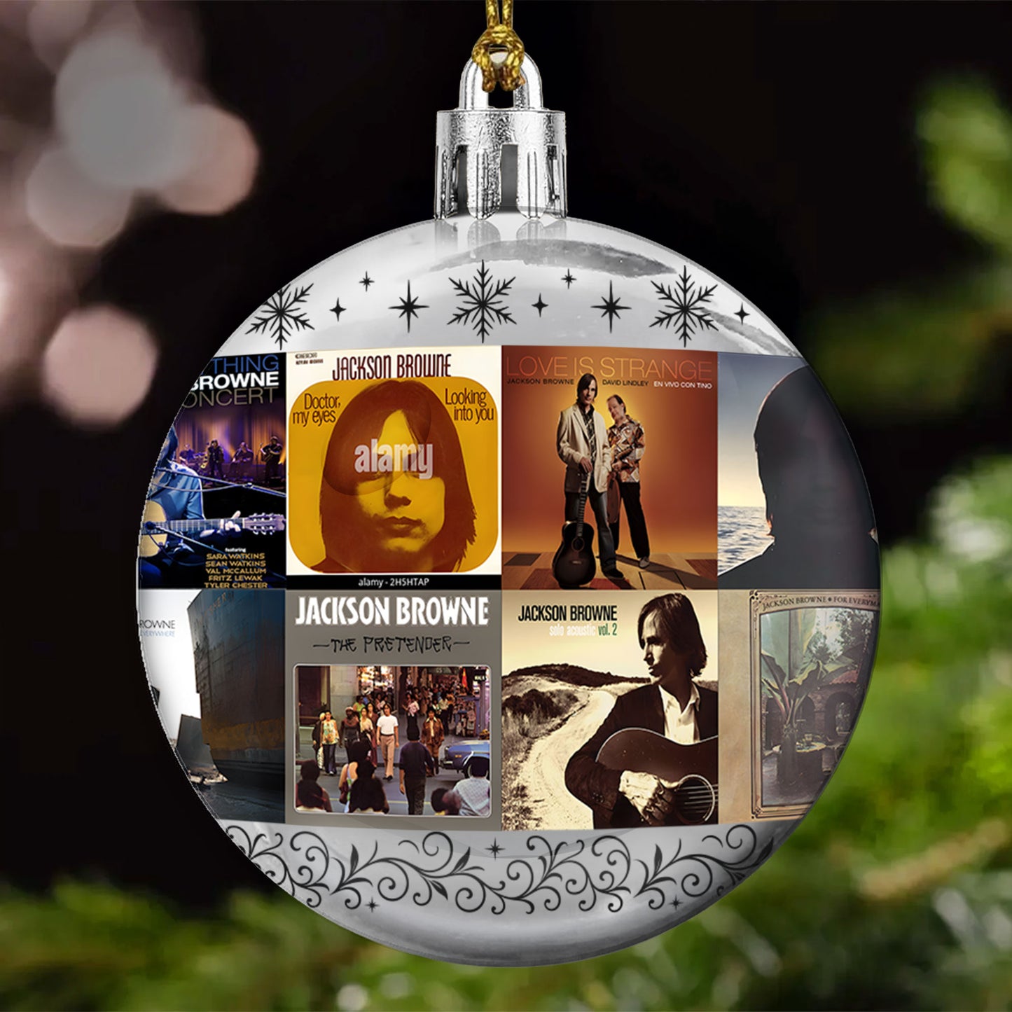 Jackson Browne Ball Ornament – Folk Rock Reflections