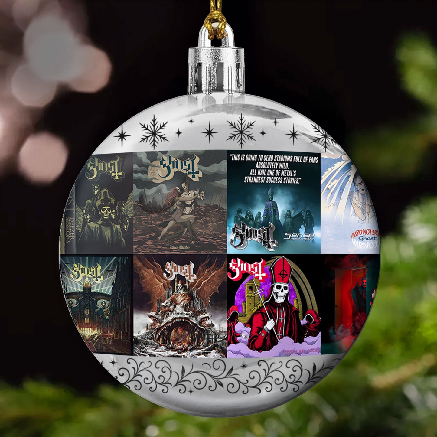 Ghost Ball Ornament – Theatrical Metal Spirit