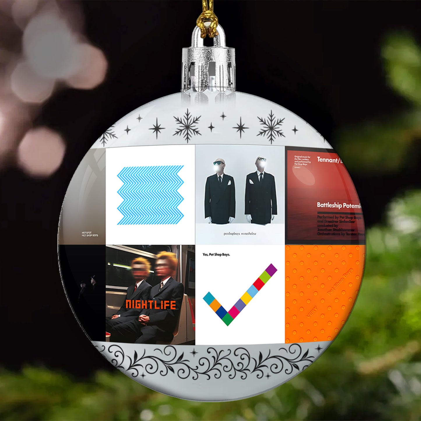 Pet Shop Boys Ball Ornament – A Stylish Christmas Gift for Music Lovers