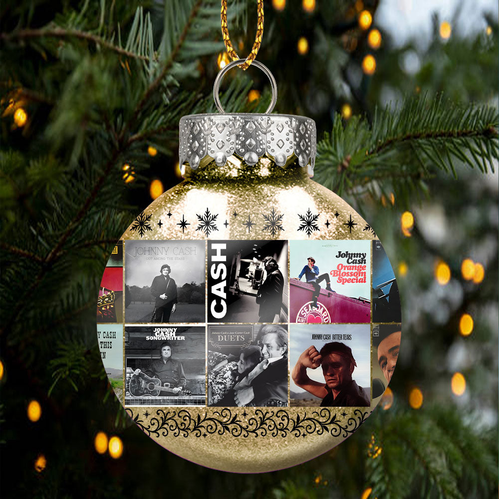 Johnny Cash Ball Ornament – The Man in Black Holiday Tribute
