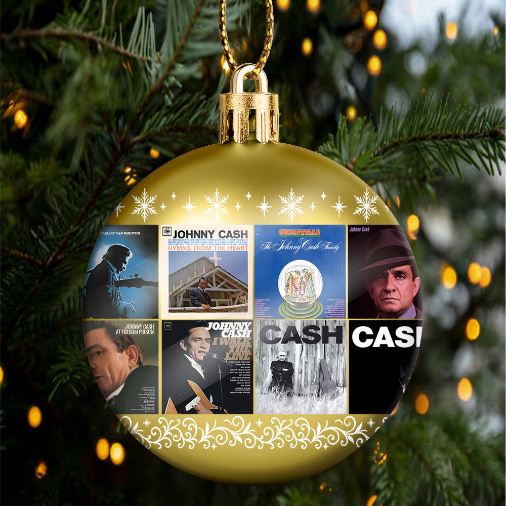 Johnny Cash Ball Ornament – The Man in Black Holiday Tribute
