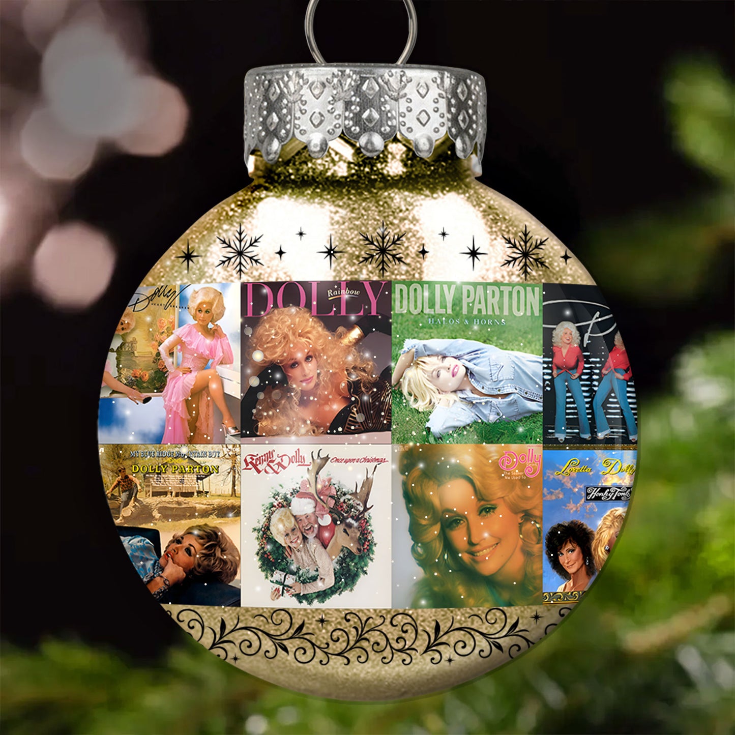 Dolly Parton Ball Ornament – A Sparkling Tribute to Country Grace and Christmas Joy