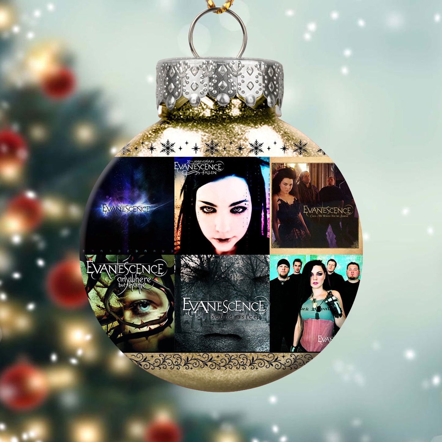 Evanescence Album Collage Ornament – Gothic Rock Christmas Decoration