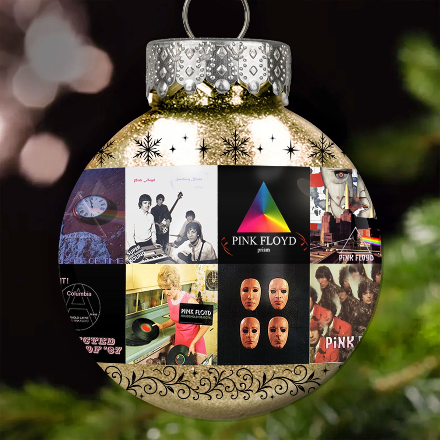 Pink Floyd Ball Ornament – A Psychedelic Tribute to Timeless Sound