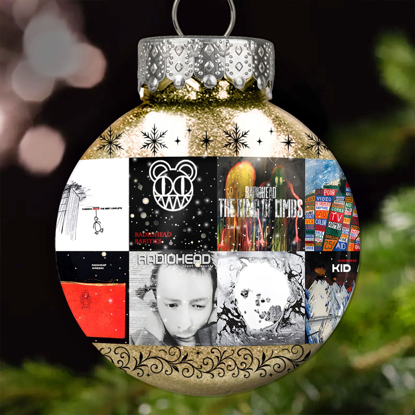 Radiohead Ball Ornament – A Tribute to Innovation, Emotion, and Alternative Spirit