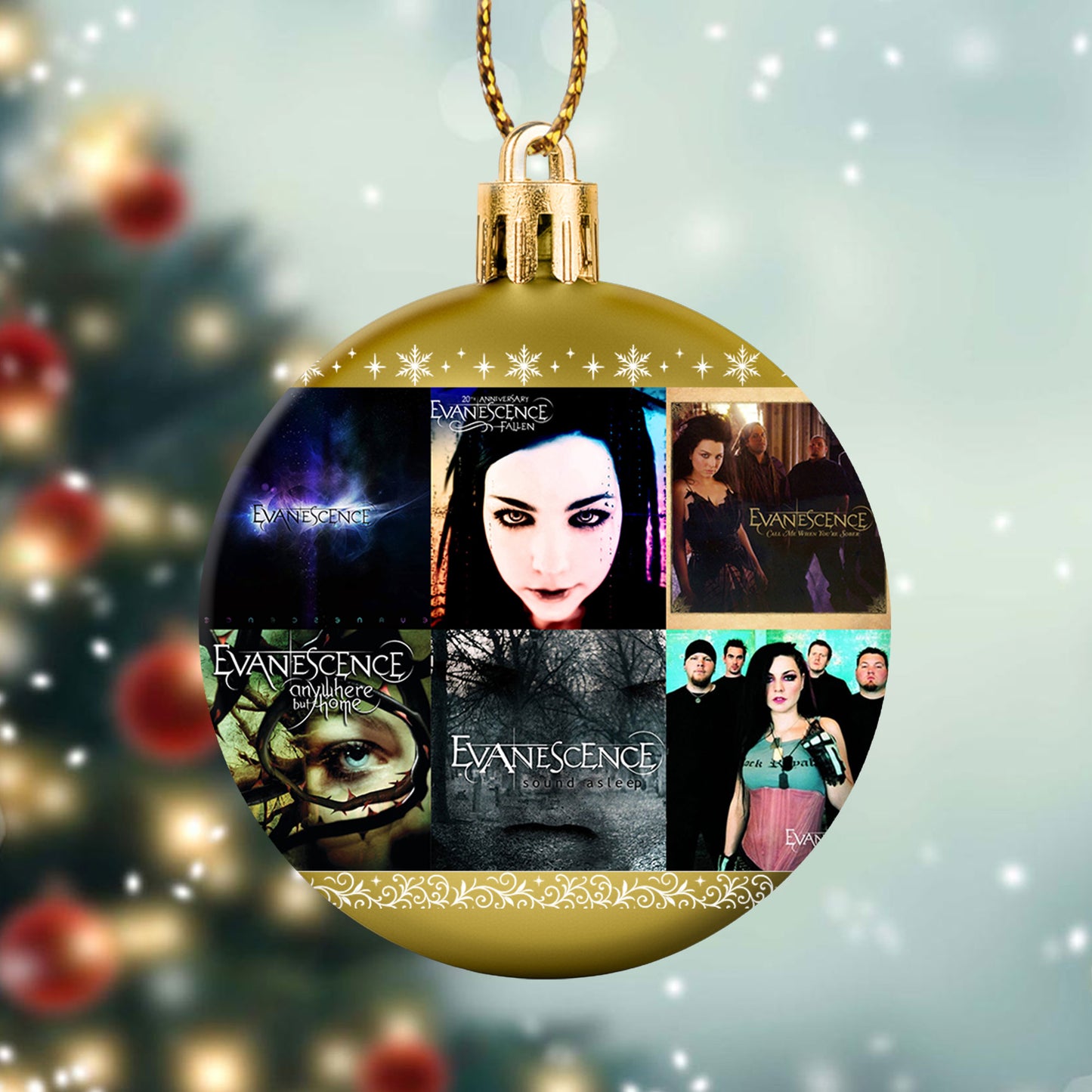 Evanescence Album Collage Ornament – Gothic Rock Christmas Decoration
