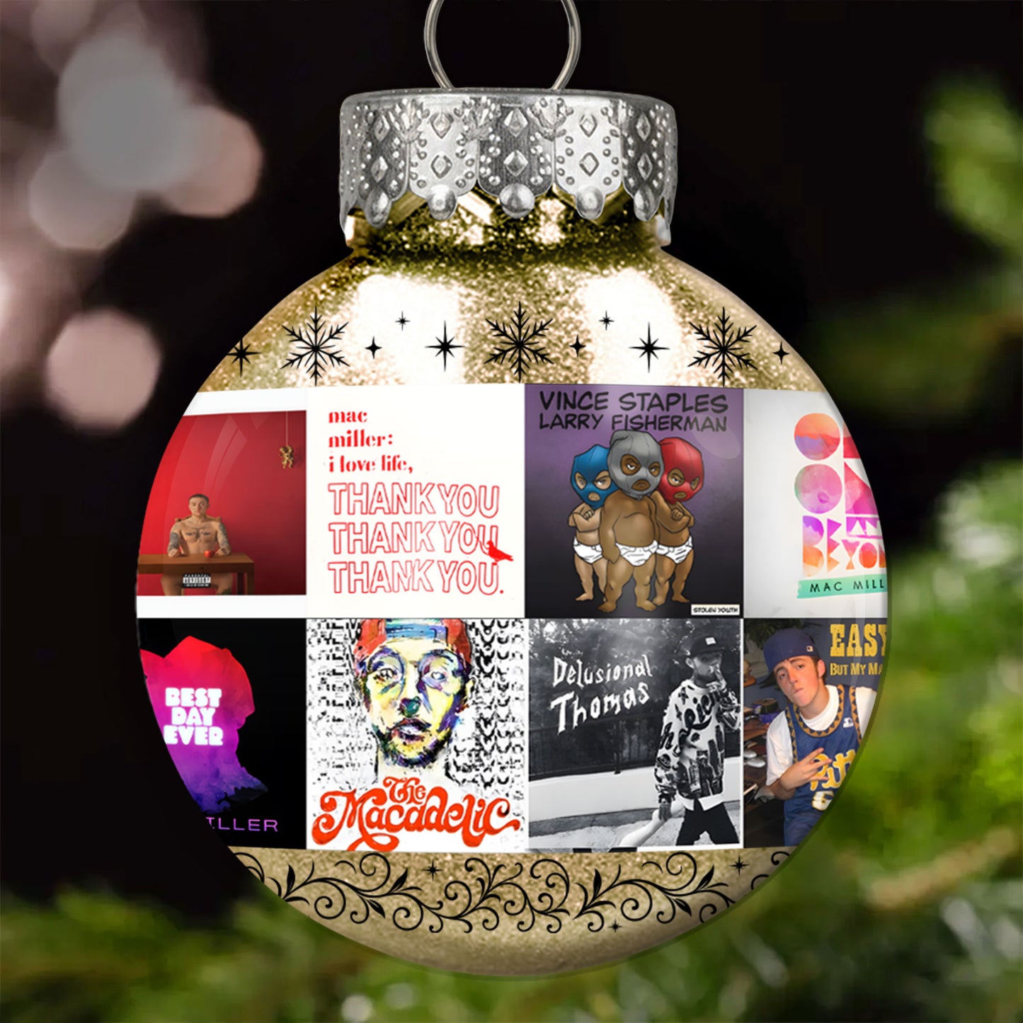 Mac Miller Ball Ornament – A Tribute to Timeless Vibes and Soulful Sound