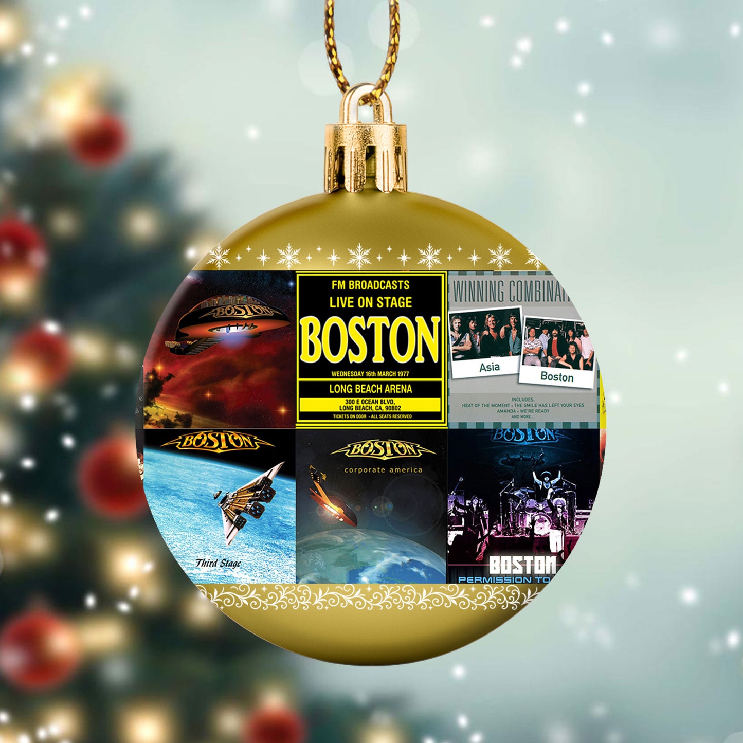 Boston Ball Ornament – Classic Rock Energy for the Holidays