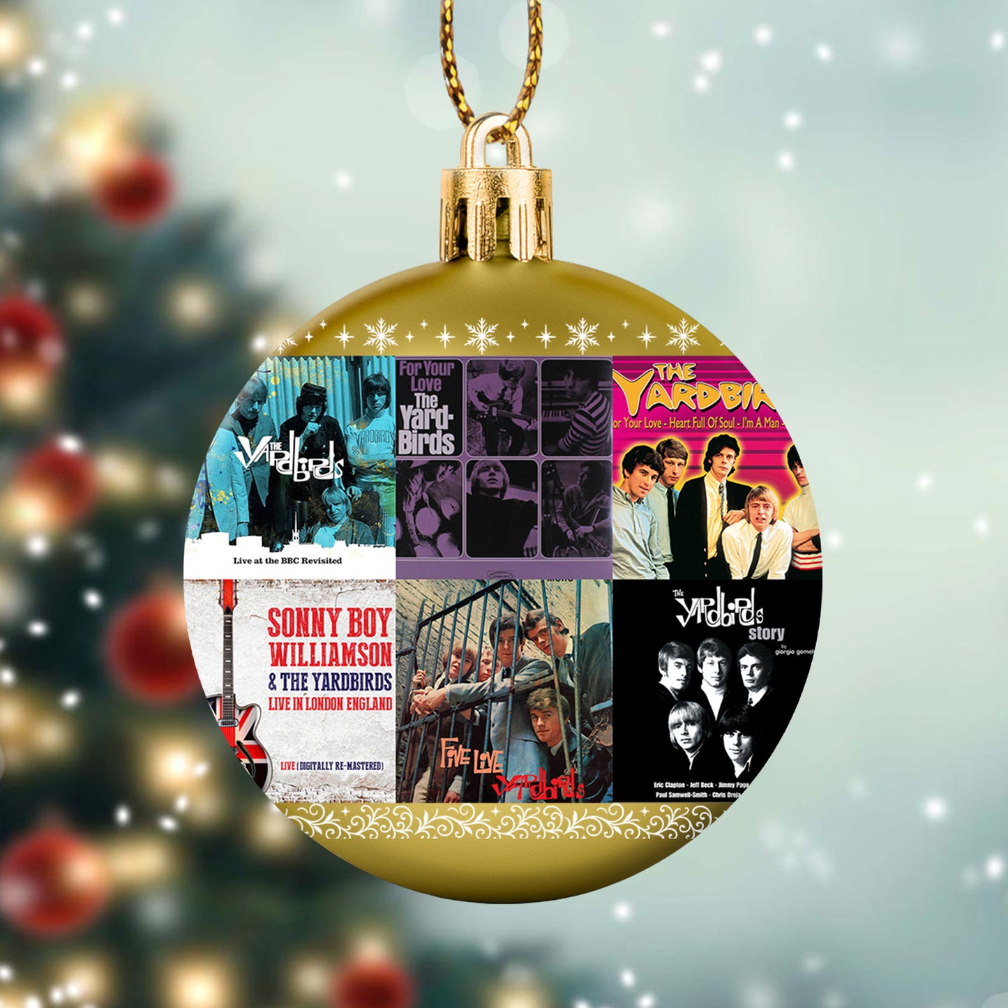 The Yardbirds Album Collage Ornament – Classic Rock Christmas Decoration
