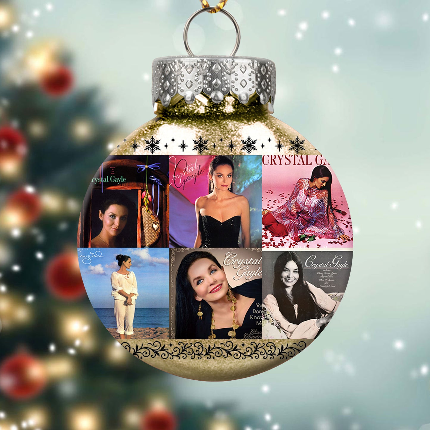 Crystal Gayle Album Covers Christmas Ball Ornament