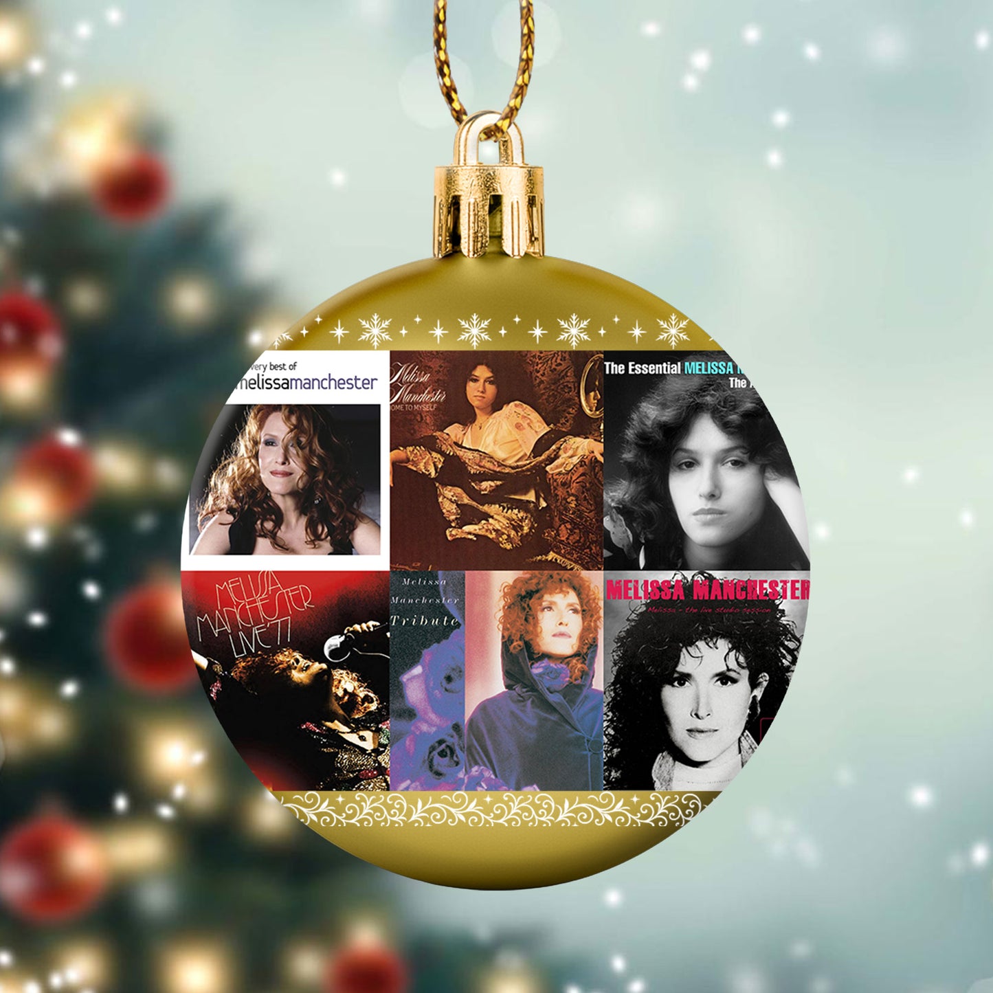 Melissa Manchester Album Collage Ornament – Classic Pop Holiday Decoration
