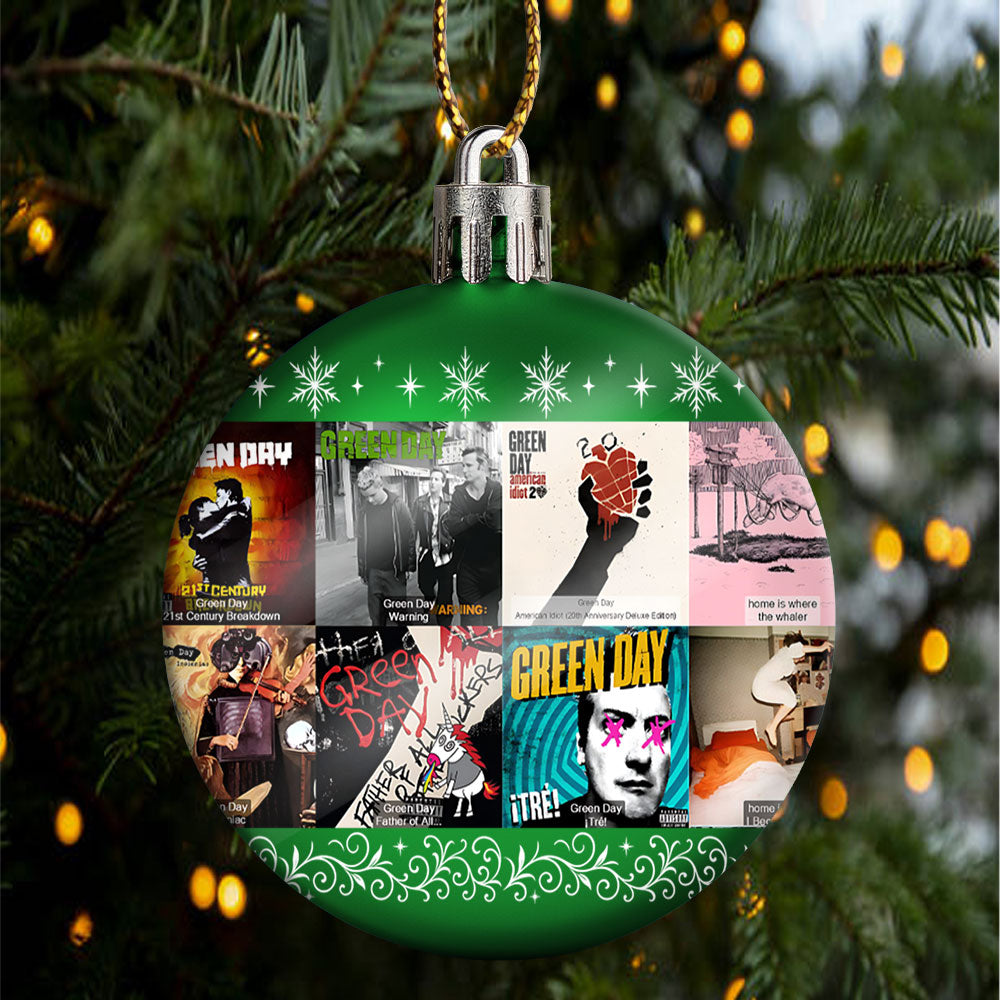 Green Day Ball Ornament – Rock the Holidays with Punk Spirit