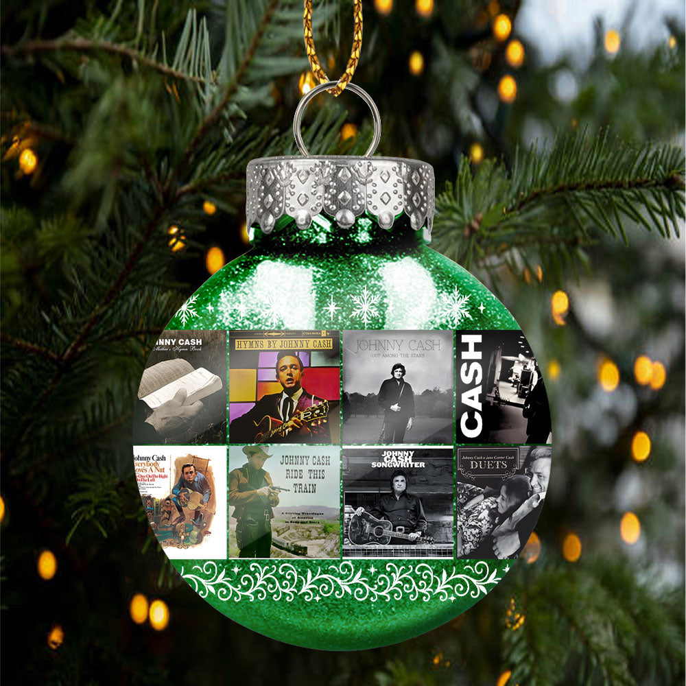 Johnny Cash Ball Ornament – The Man in Black Holiday Tribute
