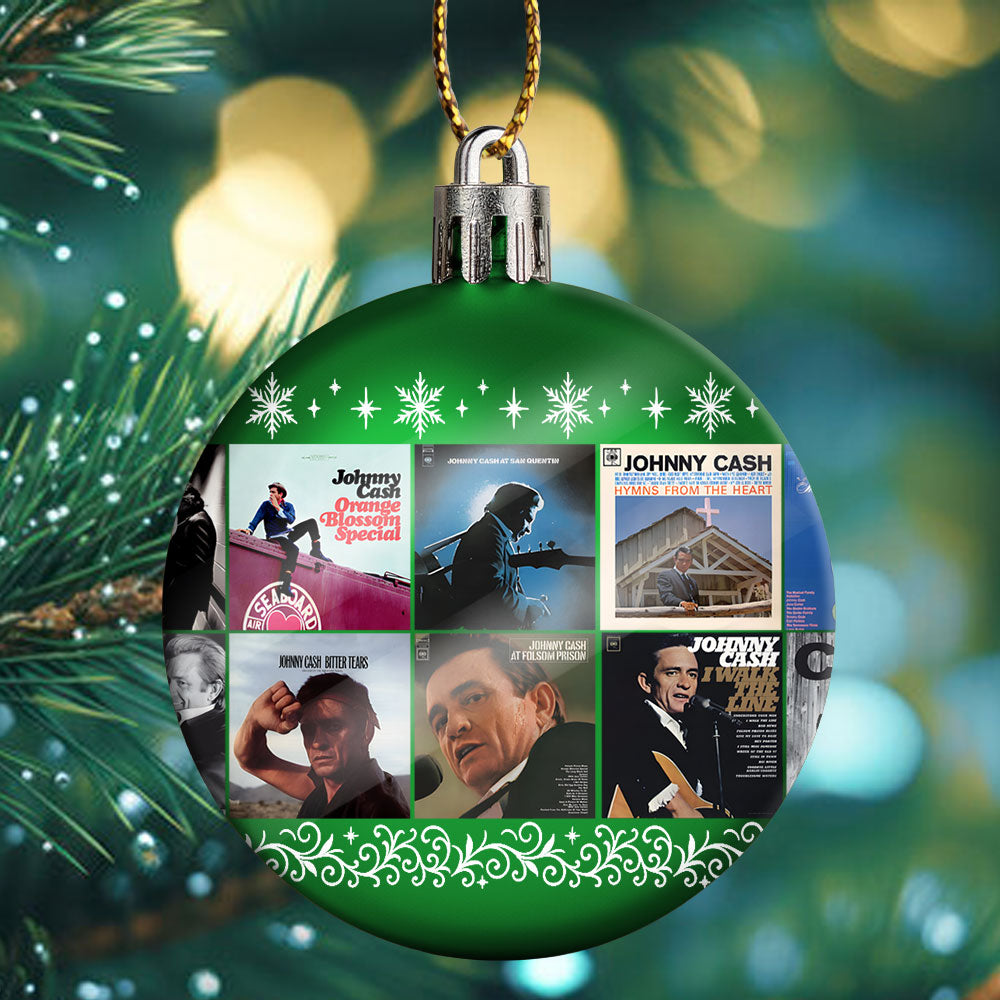 Johnny Cash Ball Ornament – The Man in Black Holiday Tribute
