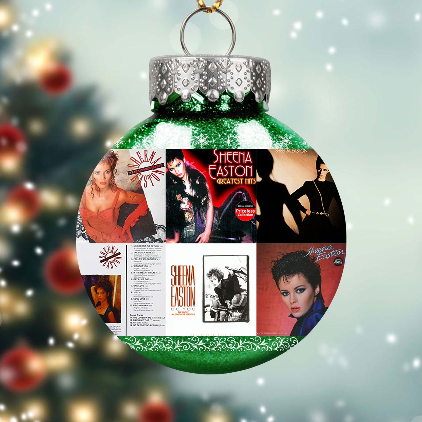 Sheena Easton Album Collage Ornament – Pop Icon Christmas Decoration