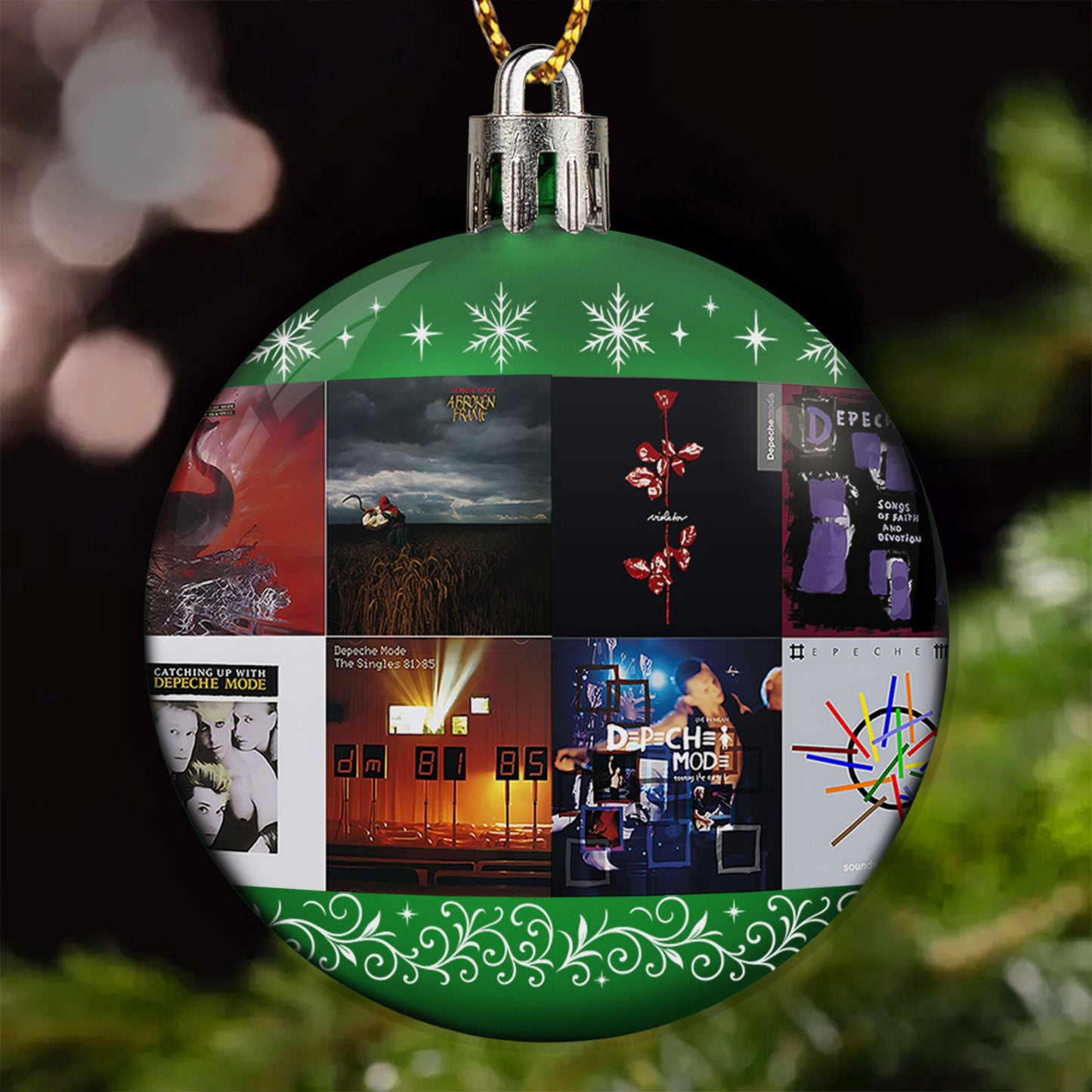 Depeche Mode Ball Ornament – A Synthwave Symphony for the Holiday Season