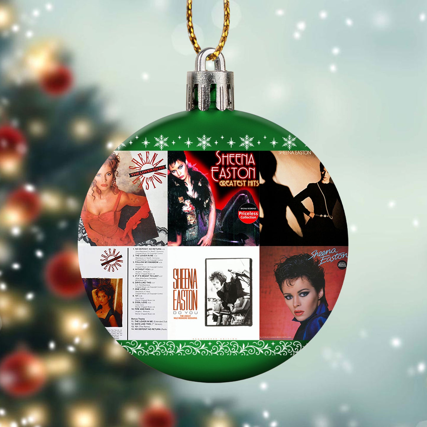 Sheena Easton Album Collage Ornament – Pop Icon Christmas Decoration