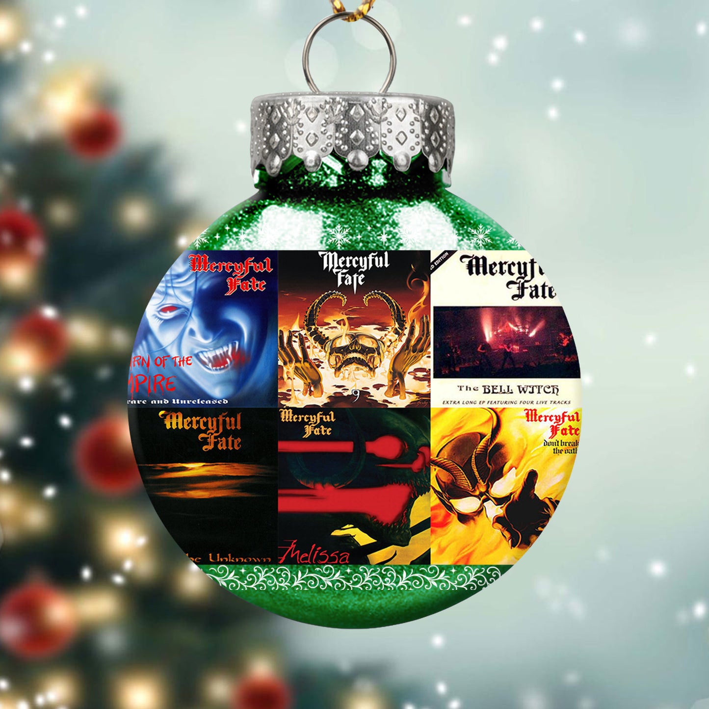 Mercyful Fate Album Collage Ornament – Heavy Metal Christmas Decoration