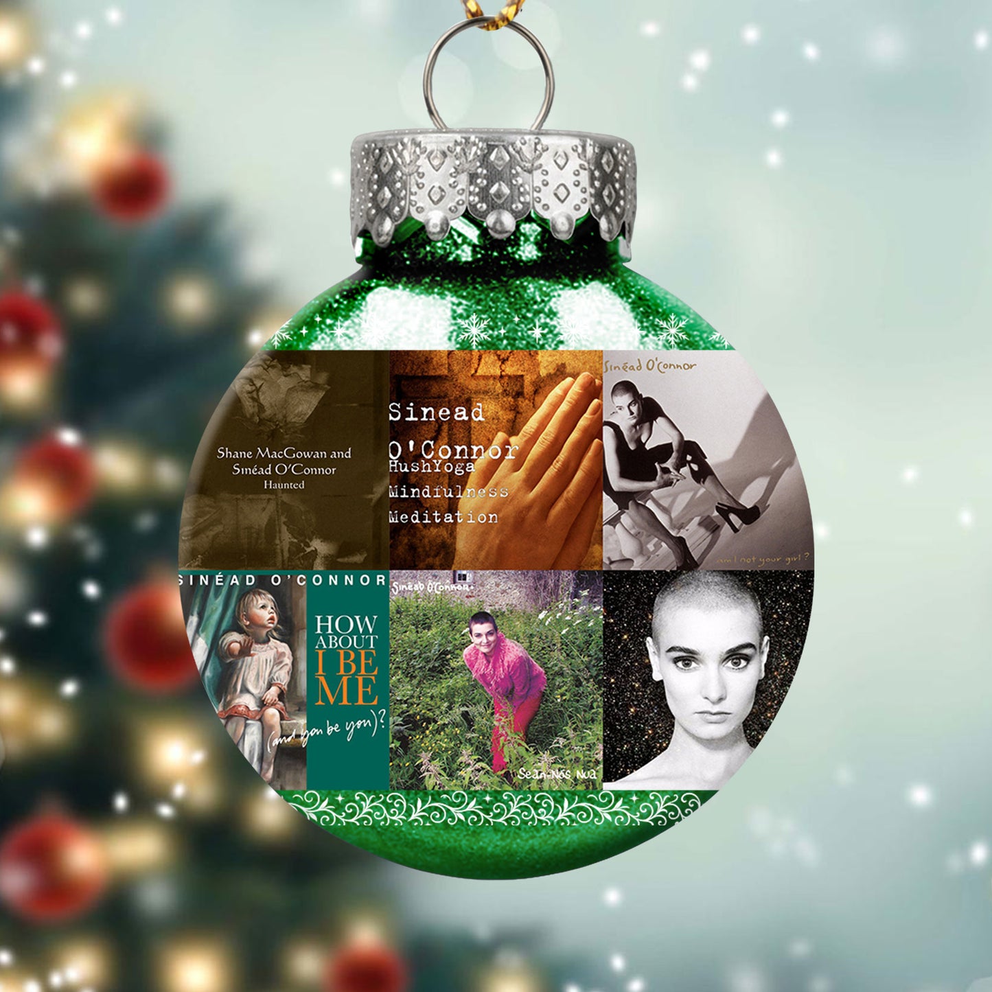 Sinéad O’Connor Album Collage Ornament – Iconic Alternative Music Christmas Decor