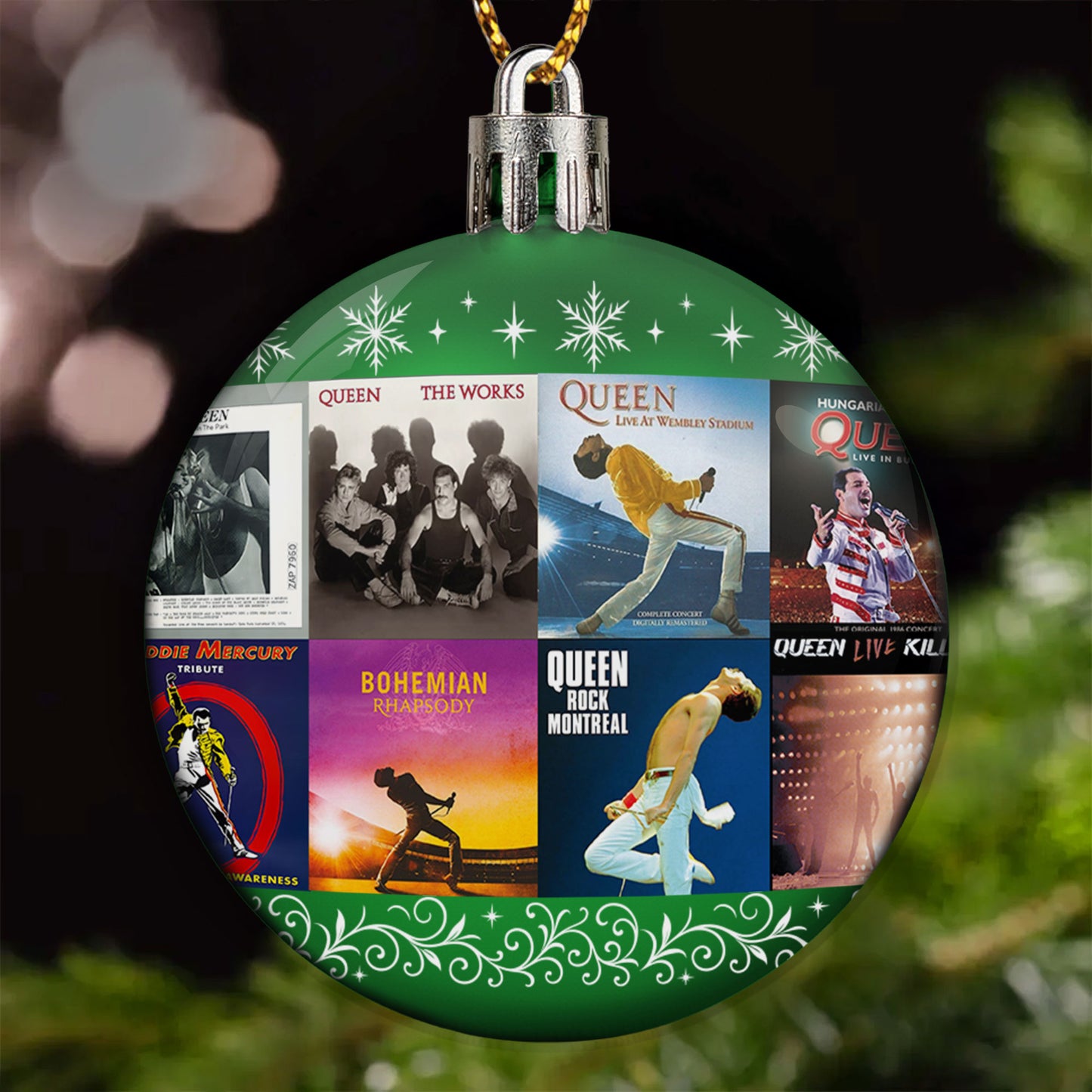 Queen Ball Ornament – A Majestic Tribute to Rock Royalty and Holiday Harmony