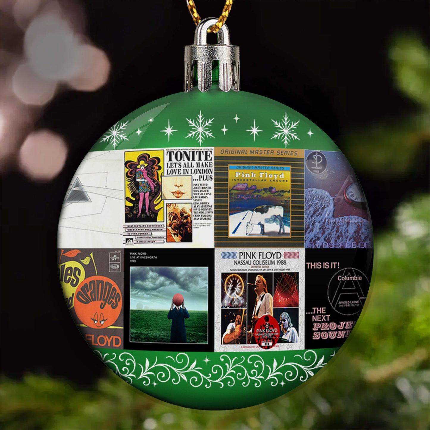 Pink Floyd Ball Ornament – A Psychedelic Tribute to Timeless Sound