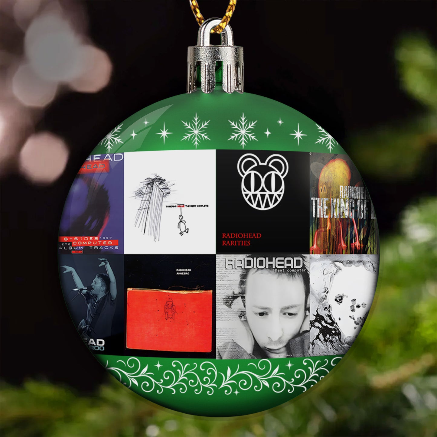 Radiohead Ball Ornament – A Tribute to Innovation, Emotion, and Alternative Spirit