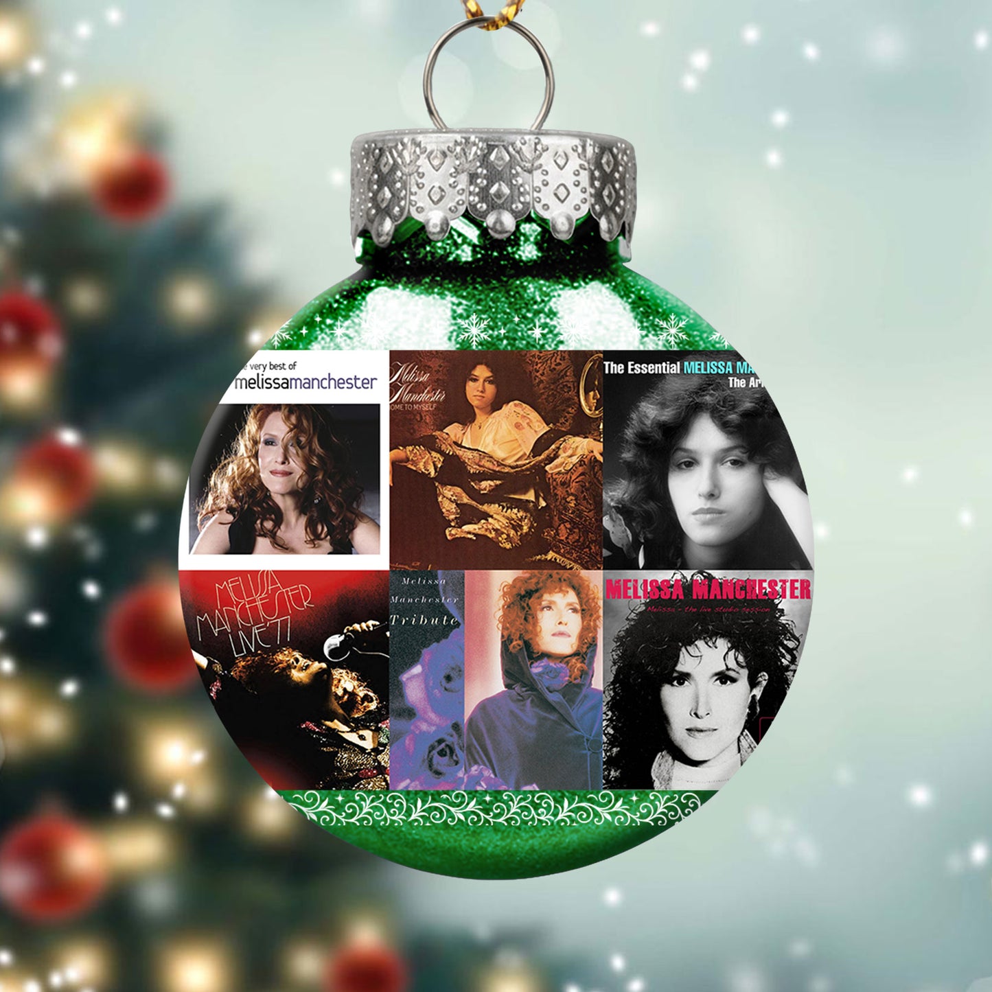 Melissa Manchester Album Collage Ornament – Classic Pop Holiday Decoration