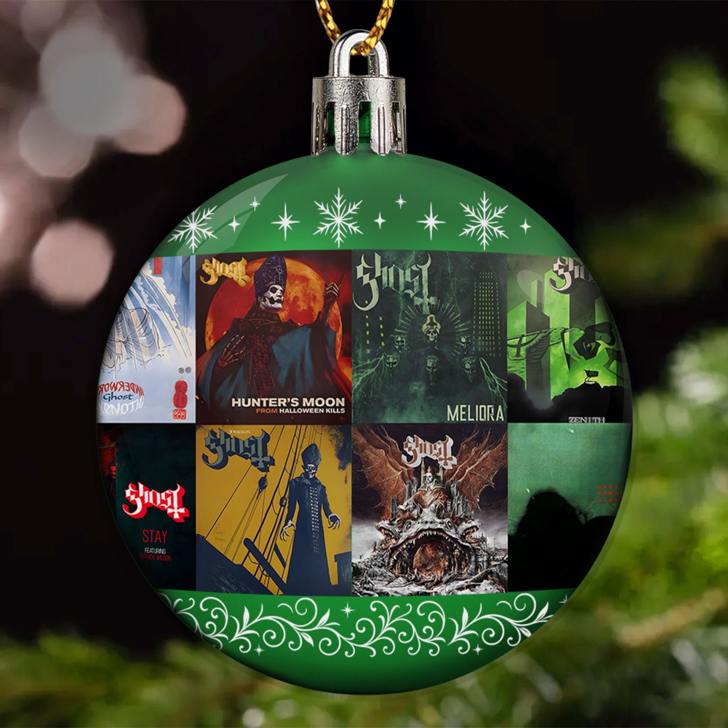 Ghost Ball Ornament – Theatrical Metal Spirit