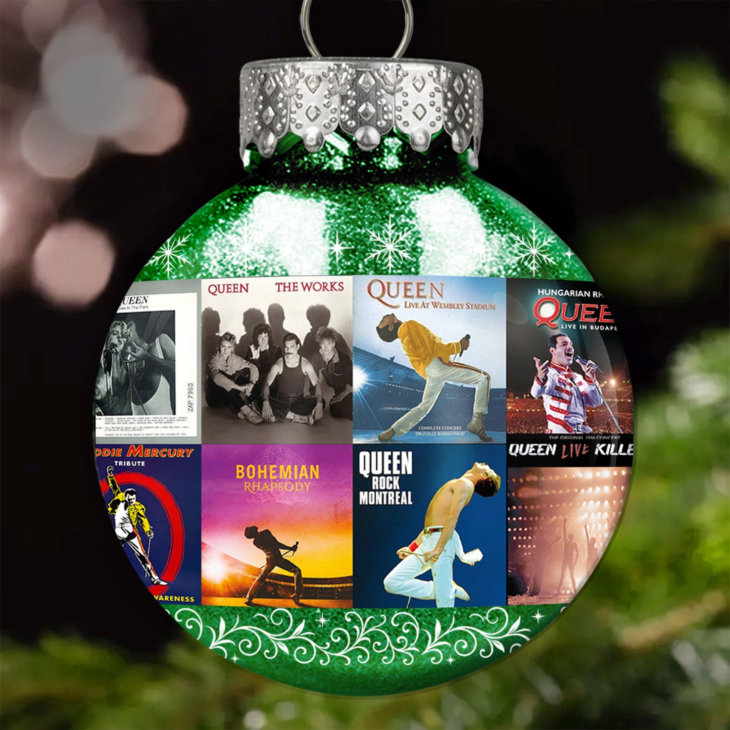 Queen Ball Ornament – A Majestic Tribute to Rock Royalty and Holiday Harmony