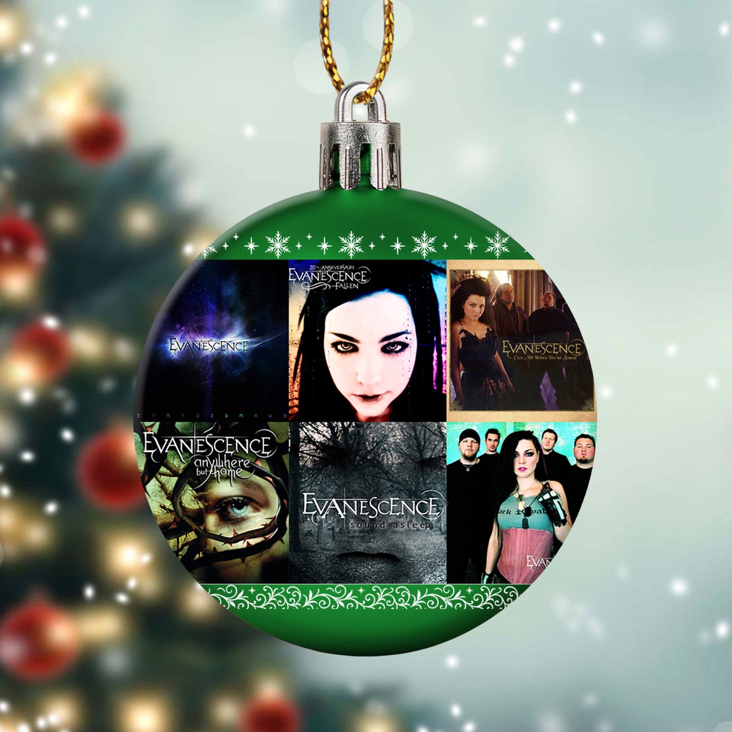Evanescence Album Collage Ornament – Gothic Rock Christmas Decoration