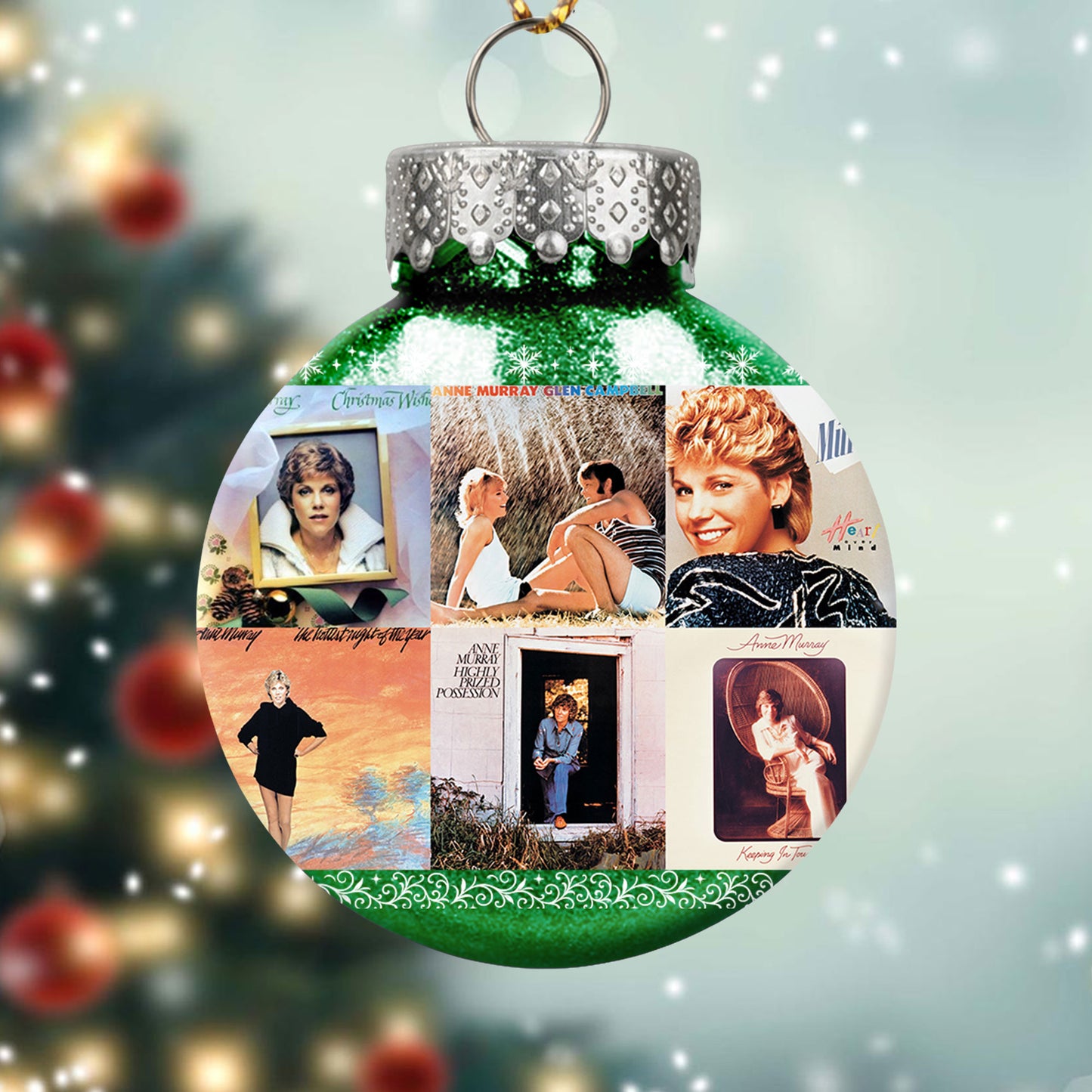 Anne Murray Album Collage Ornament – Classic Country & Pop Christmas Decoration