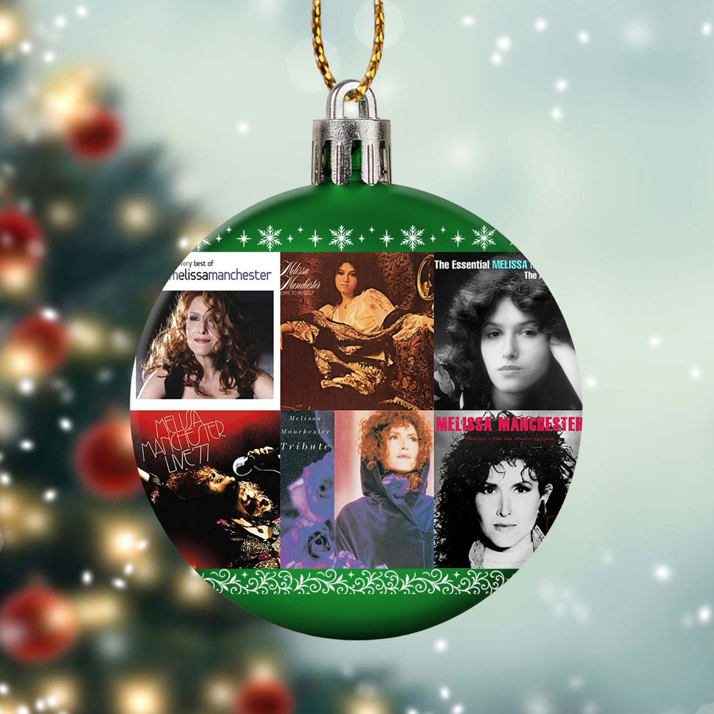 Melissa Manchester Album Collage Ornament – Classic Pop Holiday Decoration