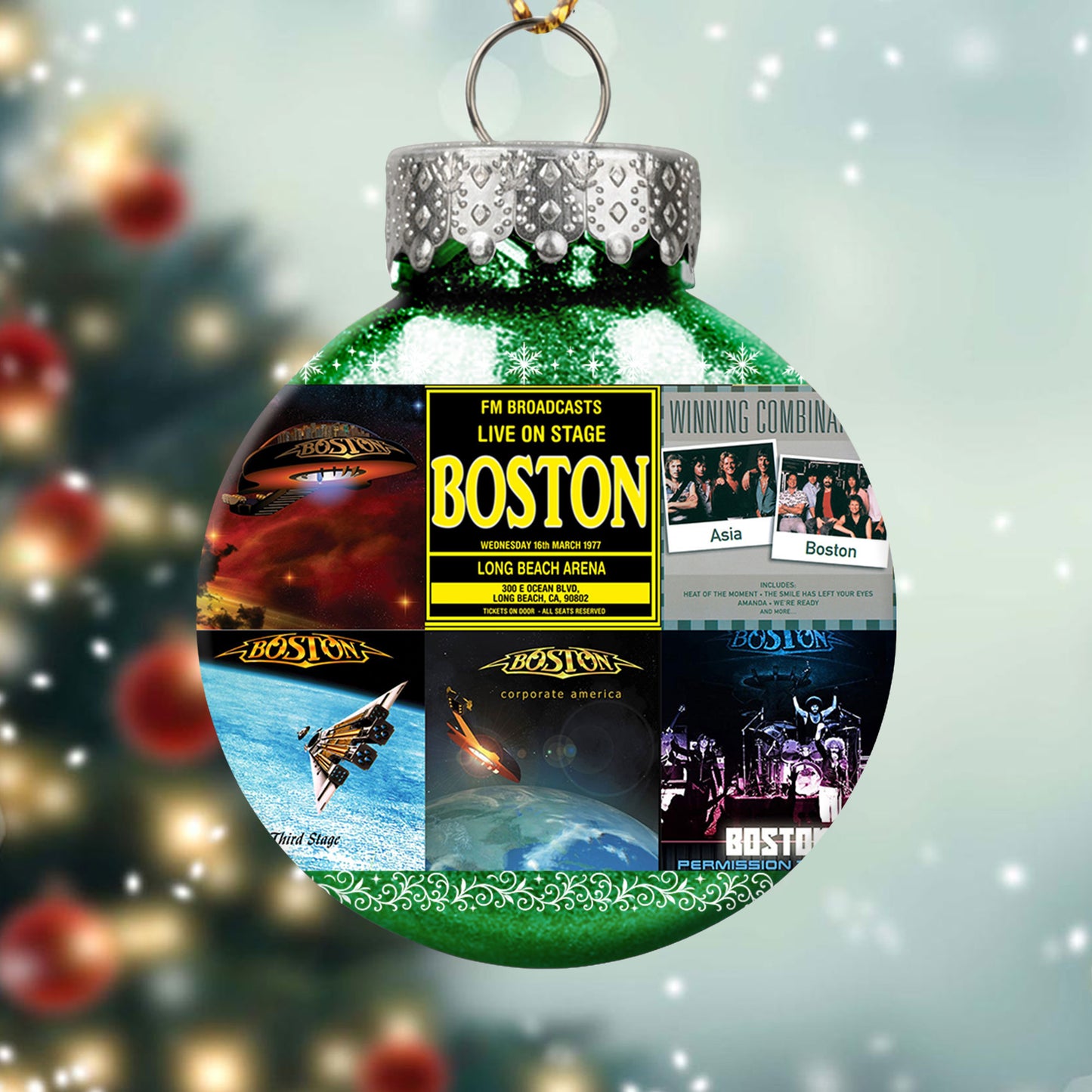 Boston Ball Ornament – Classic Rock Energy for the Holidays