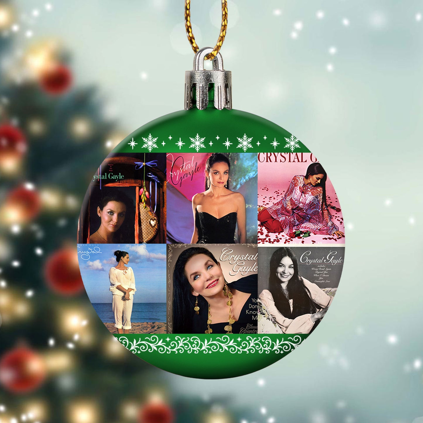 Crystal Gayle Album Covers Christmas Ball Ornament